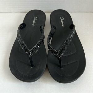 Skechers Black Bungalow Sandals/Flip Flops